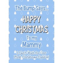 From The Bump Pregnancy Christmas Card (Mammy, Blue)