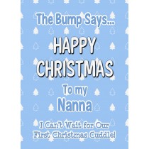 From The Bump Pregnancy Christmas Card (Nanna, Blue)