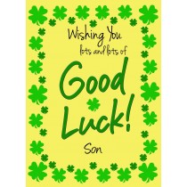 Good Luck Card for Son (Yellow) 