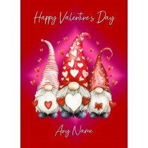 Personalised Valentines Day Card (Gnome, Design 1)