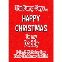 From The Bump Pregnancy Christmas Card (Red, Daddy)