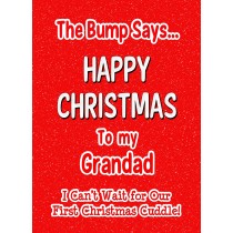 From The Bump Pregnancy Christmas Card (Red, Grandad)