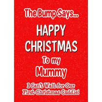 From The Bump Pregnancy Christmas Card (Red, Mummy)