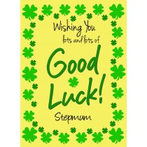Good Luck Card for Stepmum (Yellow) 