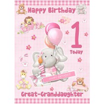 Great Granddaughter 1st Birthday Card