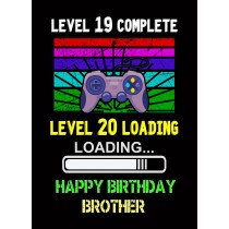 Brother 20th Birthday Card (Gamer, Design 2)