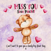 Missing You Greeting Card (Hearts)