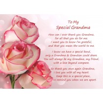 Poem Verse Greeting Card (Special Grandma, from Grandson)