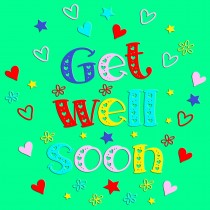 Get Well Soon Greeting Card (Green)