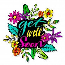 Get Well Soon Greeting Card (White)
