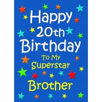Brother 20th Birthday Card (Blue)