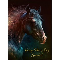 Gothic Horse Fathers Day Card for Grandad