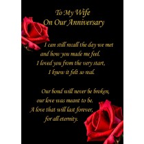 to My Wife' Anniversary Verse Poem Greeting Card