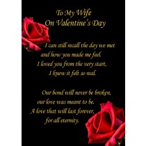 Valentines Day 'Wife' Verse Poem Greeting Card