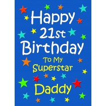 Daddy 21st Birthday Card (Blue)