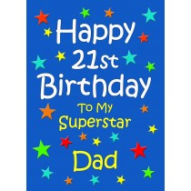 Dad 21st Birthday Card (Blue)