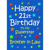 Brother in Law 21st Birthday Card (Blue)
