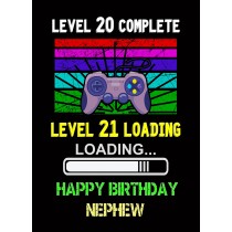 Nephew 21st Birthday Card (Gamer, Design 2)
