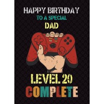 Dad 21st Birthday Card (Gamer, Design 3)