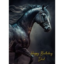 Gothic Horse Birthday Card for Dad