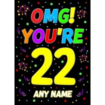 Personalised Birthday Card (Any Age, OMG)