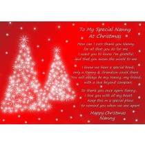 Christmas Poem Verse Greeting Card (Special Nanny, from Grandson)
