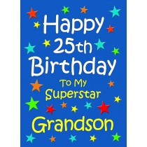 Grandson 25th Birthday Card (Blue)