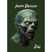 Zombie Birthday Card for Dad