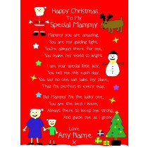 Personalised 'from The Kids' Christmas Verse Poem Greeting Card (Special Mammy, from Son)