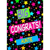 Congratulations Card For Auntie (Stars)