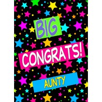 Congratulations Card For Aunty (Stars)
