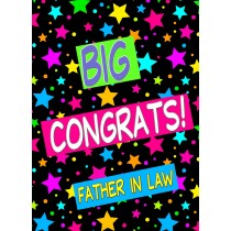 Congratulations Card For Father in Law (Stars)