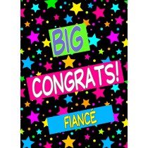 Congratulations Card For Fiance (Stars)