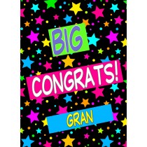 Congratulations Card For Gran (Stars)