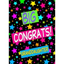 Congratulations Card For Granddaughter (Stars)