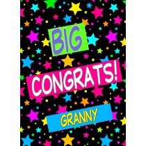 Congratulations Card For Granny (Stars)