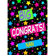 Congratulations Card For Nan (Stars)