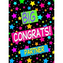 Congratulations Card For Partner (Stars)