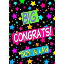 Congratulations Card For Son in Law (Stars)