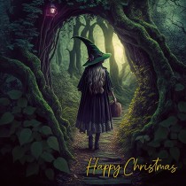 Gothic Art Fantasy Witch Christmas Card (Design 3)