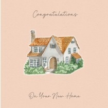 New Home Congratulations Card (Peach)