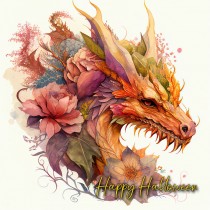Watercolour Art Gothic Fantasy Dragon Halloween Card (Design 2)