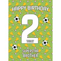 2nd Birthday Football Card for Brother