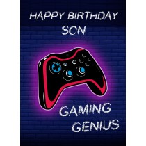 Gamer Birthday Card For Son (Gaming Genius)
