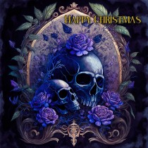 Gothic Art Fantasy Skull Christmas Card (Design 5)