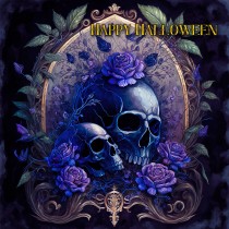 Gothic Art Fantasy Skull Halloween Card (Design 5)