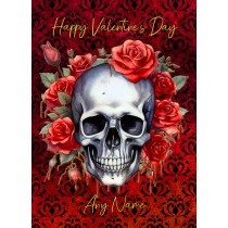 Personalised Valentines Day Card (Fantasy Skull, Design 2)