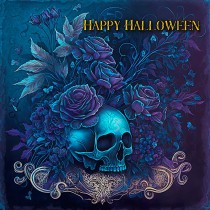 Gothic Art Fantasy Skull Halloween Card (Design 7)
