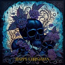 Gothic Art Fantasy Skull Christmas Card (Design 8)