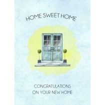 New Home Congratulations Card (Blue)